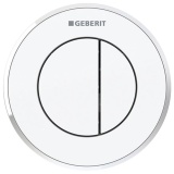 Cutout image of Geberit Type 10 White & Chrome Dual Flush Button